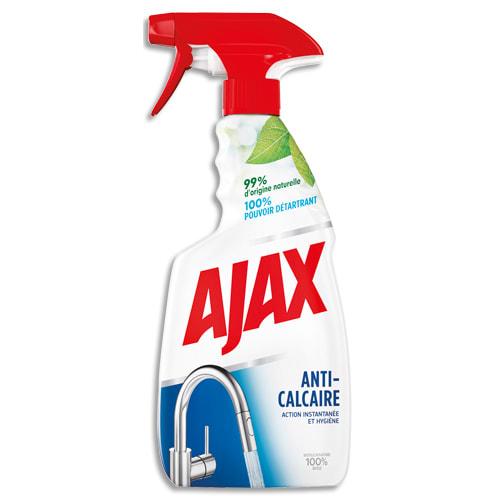 Ajax spray 500 ml nettoyant détartrant anticalcaire, désodorise et respecte les surfaces, base végétal._0
