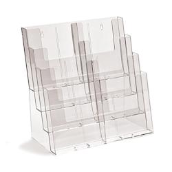 Edimeta Porte-brochures Comptoir Taymar® 8 cases A5 mixte - transparent plastique 478008_0