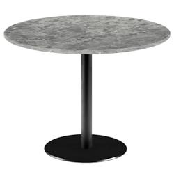 Restootab - Table Ø120cm - modèle Rome marbre nabu - gris fonte 3760371519644_0