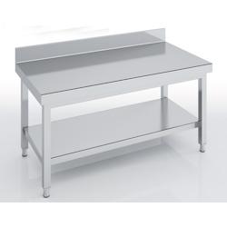 ERATOS Table De Soubassement Adossee Hauteur 600 - Profondeur 600 - Avec Etagere - 700X600X600 - Livree Demontee MMBD60-70 - Acier inoxydable 18/10 MM_0