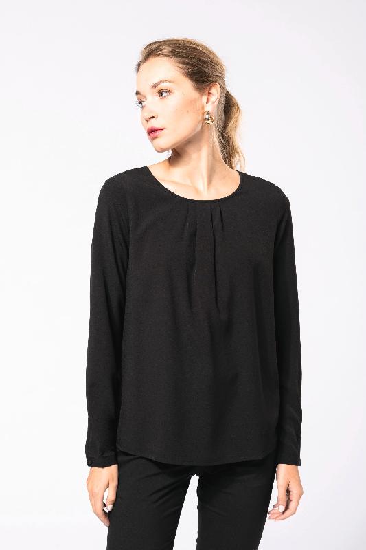 Blouse Crêpe manches longues femme -  Réf: K5003_0