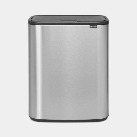 Poubelle Bo Touch Bin 2 x 30 litres - Acier Mat Anti-empreintes digitales - Brabantia_0