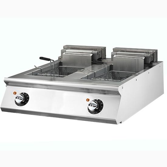 Friteuse électrique professionnelle à poser - capacité 2x10 litres - VS7080FRE10T_0