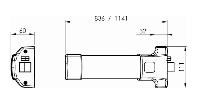 Antipanique pushbar 90+ l845 1pts noir - JPM - pj1000-02-0a - 431919_0