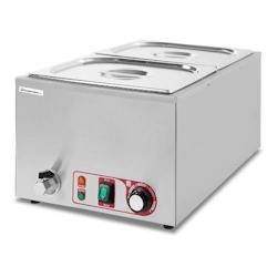 Bain marie 2 x GN-1/2 inox avec robinet de vidange, maintien de la chaleur précis - Idéal CHR et traiteurs - Equipementpro - BM-1/2_0