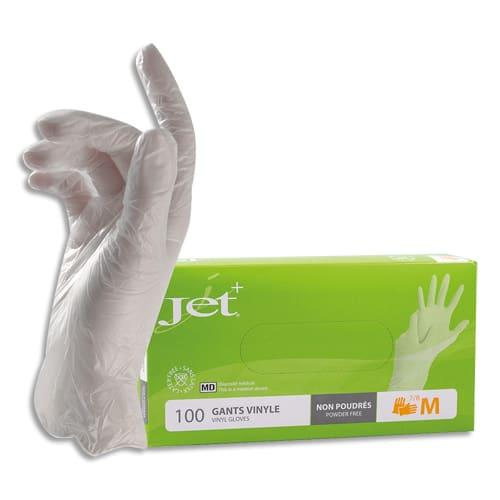 Boîte de 100 gants en vinyle non poudré dispositif médical longueur 24 cm taille 8_0