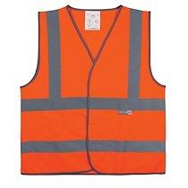 Gilet de sécurité orange à 4 bandes rétroréfléchissantes   - L - Lot de 5_0