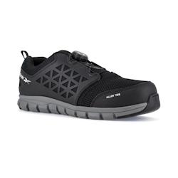 Reebok - Chaussures de sécurité basses noire embout aluminium et système de laçage UTURN S1P SRC Noir Taille 42 - 42 noir matière synthétique 06_0