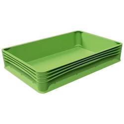 Bac gerbable recyclé Europe 400x300x220mm - Polypropylène vert - Ergonomique - Poignées intégrées - vert plastique polypropylène BPE002_0