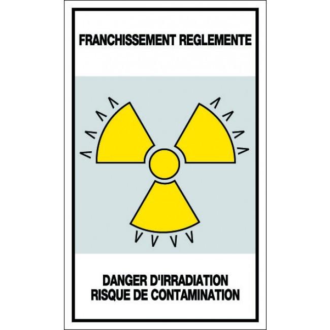 Panneaux rigides 200x330 mm avertissements irradiations contaminations - PNGPSC-NV04/FRIC_0