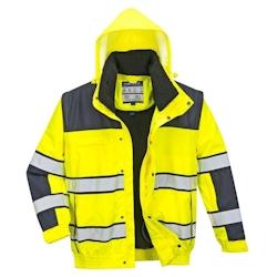 Portwest - Blouson de travail 3 en 1 HV Jaune / Bleu Marine Taille M - M jaune 5036108304837_0