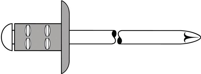 Rivet POP PolyGrip® tige de rivet D. X l. 4 x 13 mm K12 aluminium/acier 500 pièce GESIPA_0