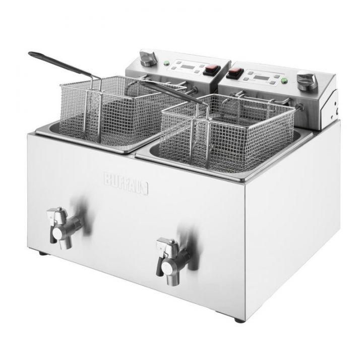 Friteuse inox double 2 x 8 Litres 5800 W, 220 V - MONO_0