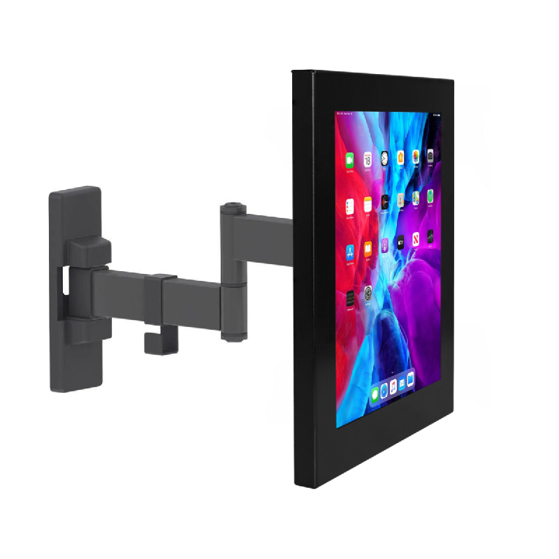 Support de tablette mural flexible 265 mm Securo L pour tablettes de 12 à 13 pouces - noir - Bravour®_0