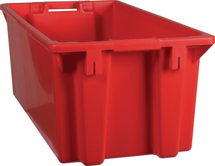 Bac gerbable-emboîtable PP rouge L800 x l400 x H300mm_0