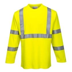 Portwest - Tee-shirt manches longues résistant à la flamme HV Jaune Taille S - S 5036108296132_0