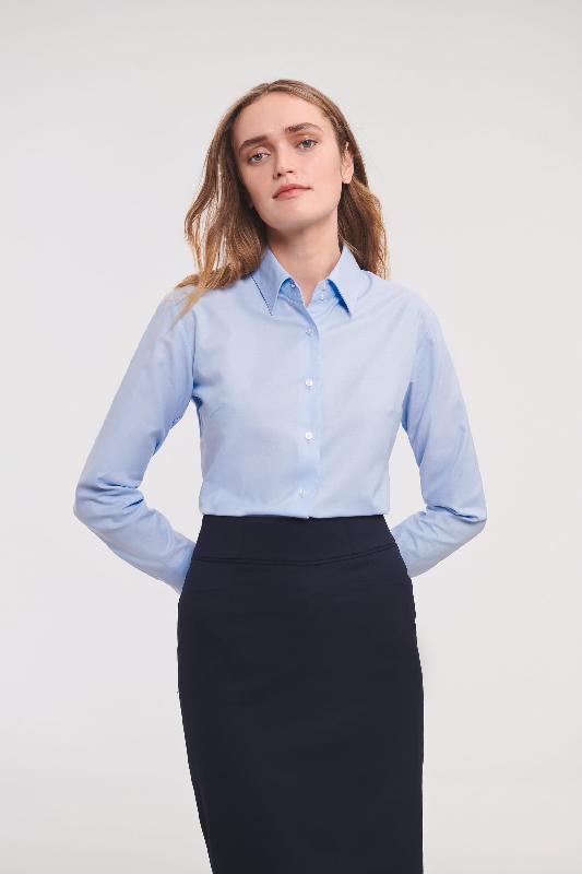 Chemise femme manches longues Oxford -  Réf: RU932F_0