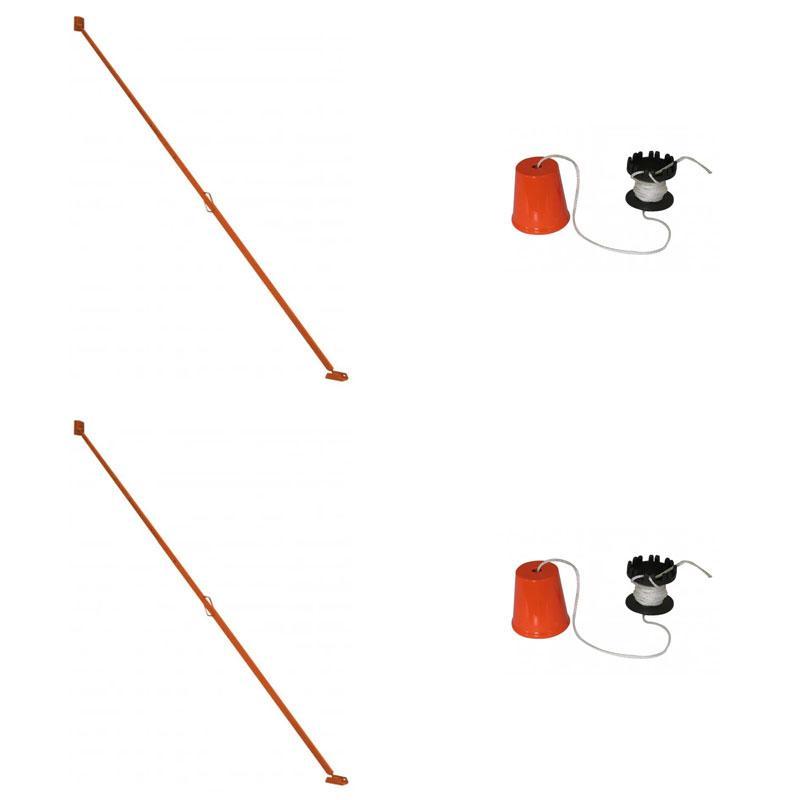 Etais tirant-poussant 2,10 m à 3,20 m livré par paire + Plombs pour étai livré par paire - MONDELIN - 401000 x2+403500 x2_0