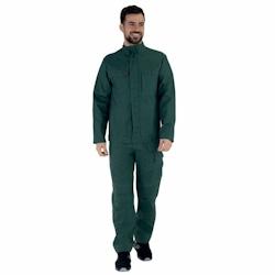 Lafont - Pantalon de travail coton majoritaire BASALTE Vert Bouteille Taille S - S vert 3609705686860_0