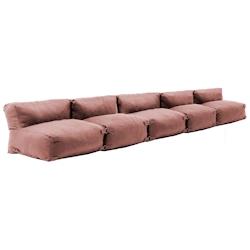 Oviala Business Salon de jardin modulable 5 places terracotta - marron polyester 113553_0