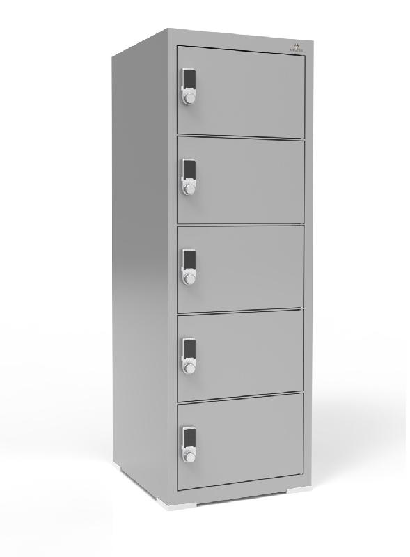 Casier de charge BR5DCS avec 5 grands compartiments verrouillables - serrure à code numérique_0