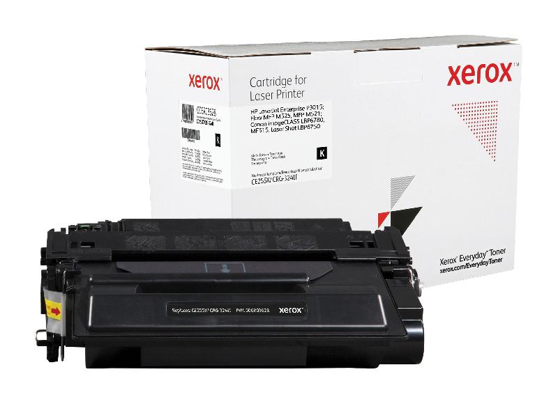 Everyday Toner Noir ™ de Xerox compatible avec HP 55X (CE255X/ CRG-324II), Grande capacité_0