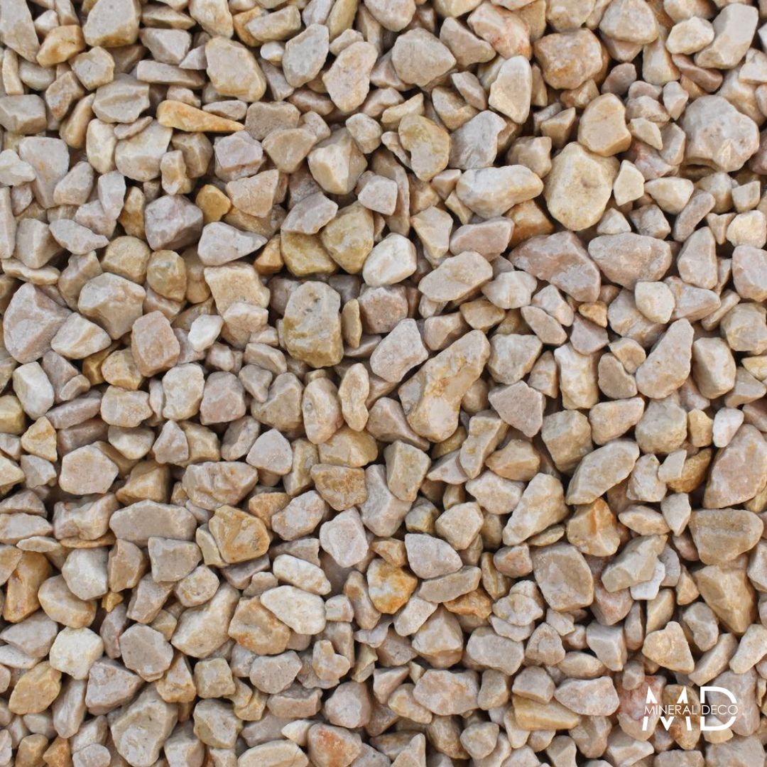 Gravier lavé séché en calcaire dur couleur beige 4/6 AMBRE (Premium) - P-AMBRE46_0
