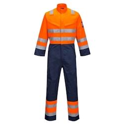 Portwest - Combinaison de travail résistante au feu MODAFLAME HV RIS Orange / Bleu Marine Taille S - S orange 5036108277568_0