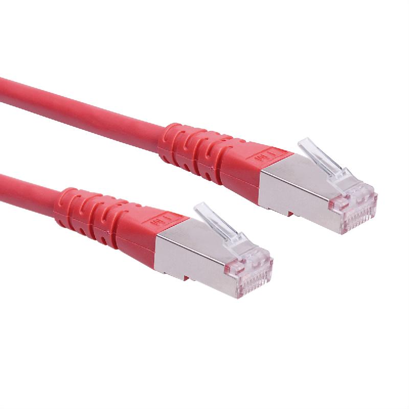 Cordon Cat.6 (Classe E) F/UTP AWG26, rouge, 5 m_0