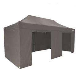 FRANCE BARNUMS Tente pliante 3x6m pack côtés - 6 murs - acier 45mm/polyester 380g Norme M2 - taupe - FRANCE-BARNUMS - gris acier 745_0