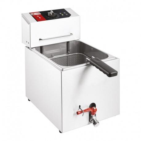 Friteuse professionnelle à poser monophasée 7-11 kg/h avec 1 cuve inox - 7 l - FE7L1_0