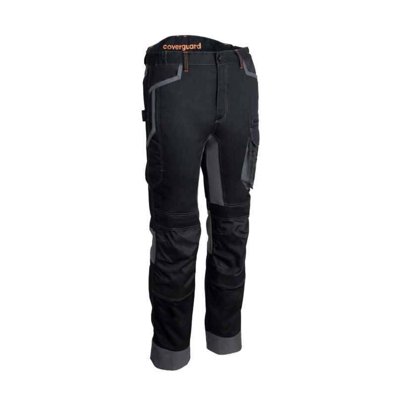 Pantalon - BARU - 60% CO/40% PES 270g/m2 + Stretch + Oxford - Noir/Citrouille - COVERGUARD | 5BRP010_0