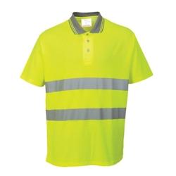 Portwest - Polo manches courtes en coton COMFORT HV Jaune Taille XS - XS 5036108285075_0