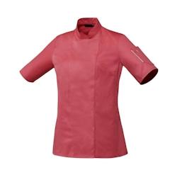 Veste de cuisine femme manches courtes  Unera polycoton framboise T.S Robur - S polyester 3609120550036_0