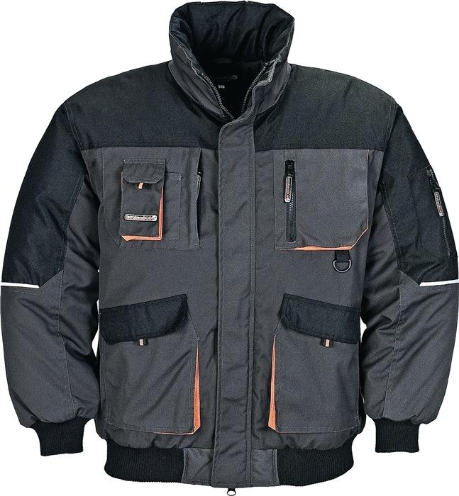 Blouson de pilote taille M gris foncé/noir/orange 65 % PES / 35 % coton TERRATREND_0