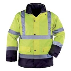 Coverguard - Parka chaude 4 en 1 HV jaune bleu marine ROADWAY classe 3 Jaune / Bleu Marine Taille XL - XL jaune 3435241700728_0