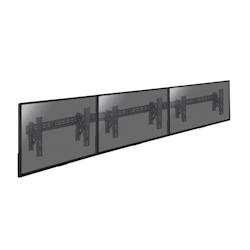 KIMEX Support mur d'images 3 écrans TV 49''-55''  Push Pull - noir acier 3700685423978_0