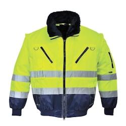 Portwest - Blouson de travail 3 en 1 PILOTE HV Jaune / Bleu Marine Taille 3XL - XXXL jaune 5036108204403_0