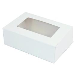 Firplast Boîte pâtissière en carton avec Fenêtre 150mm x 100mm x 50mm (x50) - blanc 3660761030141_0