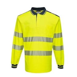 Portwest - Polo manches longues PW3 HV Jaune / Bleu Marine Taille 5XL - XXXXXL 5036108303649_0