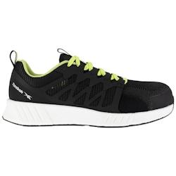 Reebok - Baskets de sécurité basses noire et vert citron en maille nylon embout composite S1P SRC ESD Noir / Vert Taille 42 - 42 noir matière synth_0