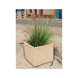 Jardinière elios avec aspect gravillonné beige - VAD COLLECTIVITES_0