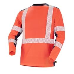 Cepovett - Tee-Shirt manches longues Fluo Safe Rouge / Bleu Foncé Taille M - M 3603623484720_0