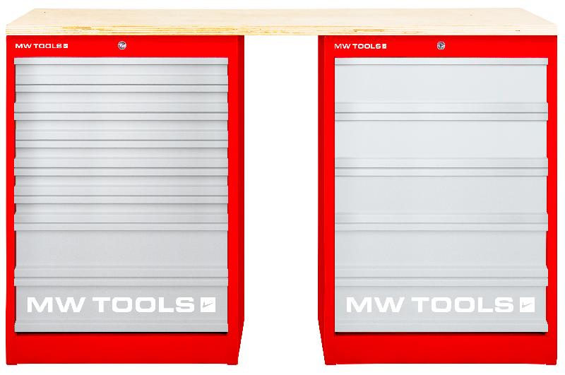 Établi modulaire Multiplex avec 2 armoires à tiroirs 5T & 8T 1500 mm MW Tools_0