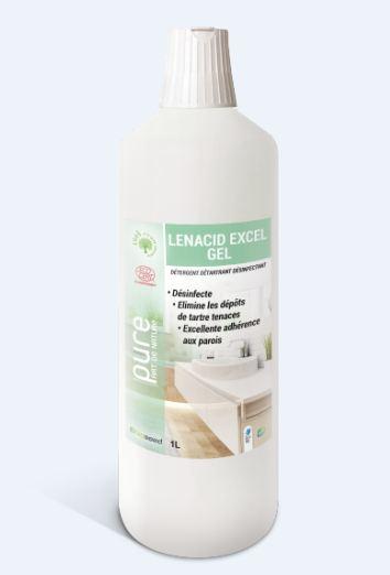 Gel detartrant desinfectant - lenacid excel gel non parfume -1 l - h107_0