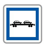 Panneau de signalisation indication: Gare auto/train - CE7_0