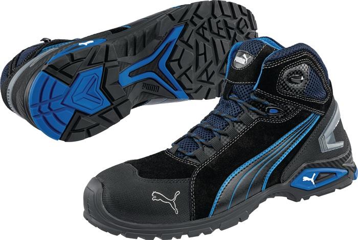 Botte de sécurité Rio Black Mid taille 43 noir/bleu S3 SRC EN ISO 20345 cuir velours PUMA_0