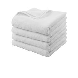 METRO Professional Serviette, coton, 50 x 100 cm, résistante au sèche-linge, blanc, 4 pièces - blanc textile 4337231546691_0