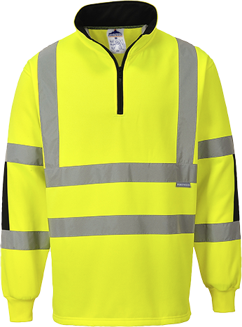 Sweat-shirt haute-visibilité jaune b308, s_0
