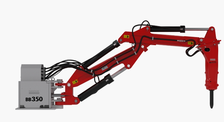 Flèche de démolition polyvalente Sandvik BB350 - Utilisation dans les carrières_0